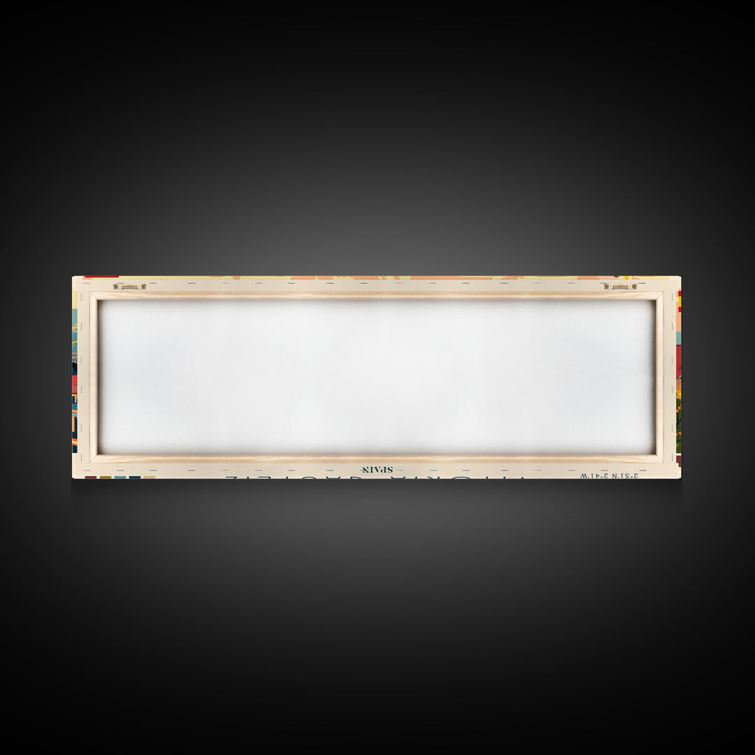 Vitoria Gasteiz Spain Travel Art, City Art, Framed Canvas Print or Metal Wall Art, Europe Travel Poster, Panoramic Wall Art, Extra Wide Wall Art