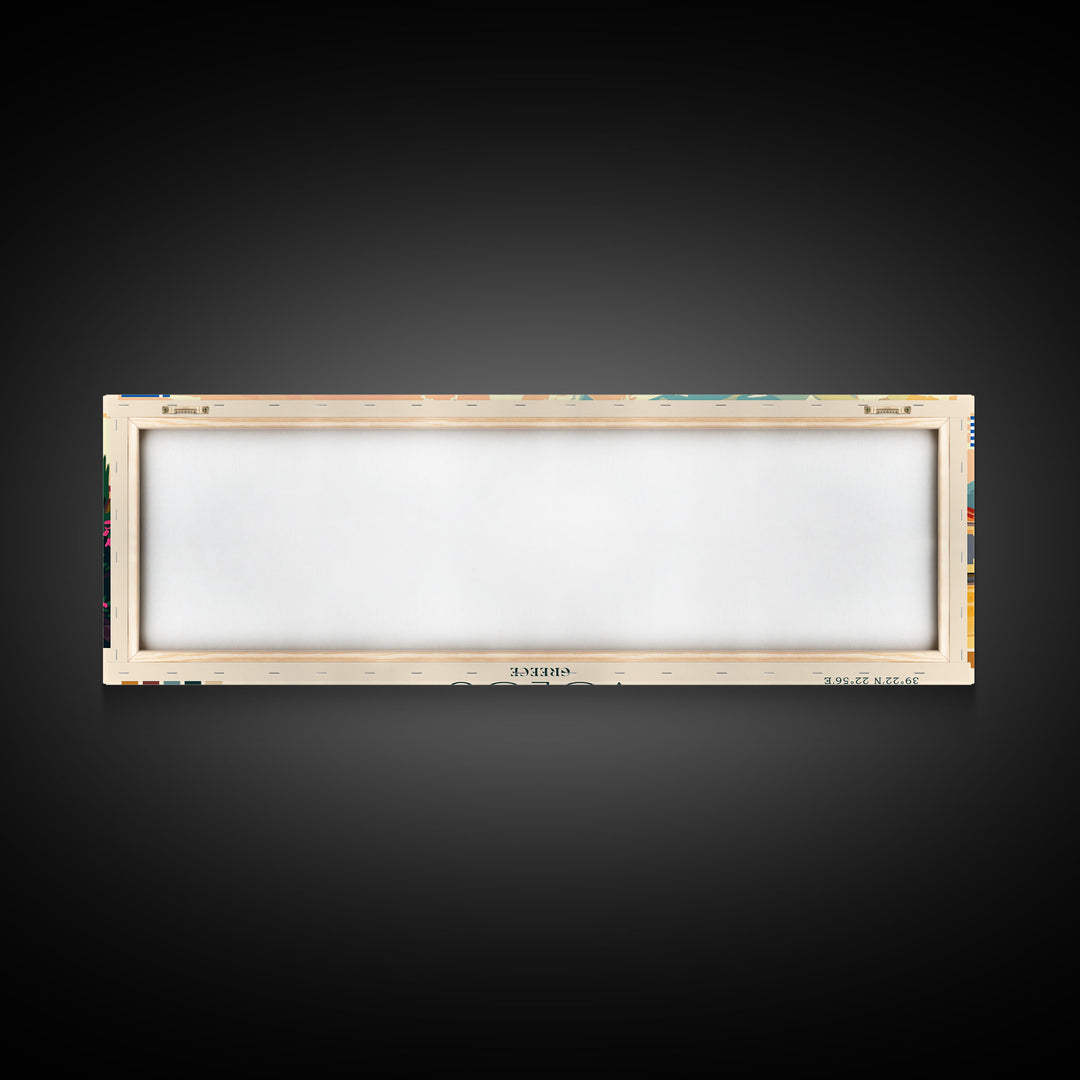 Volos Greece Travel Print Wall Art, Panoramic City Art, Travel Art, Wall Decor, Vacation Gift, Framed Canvas Print Or Metal Art