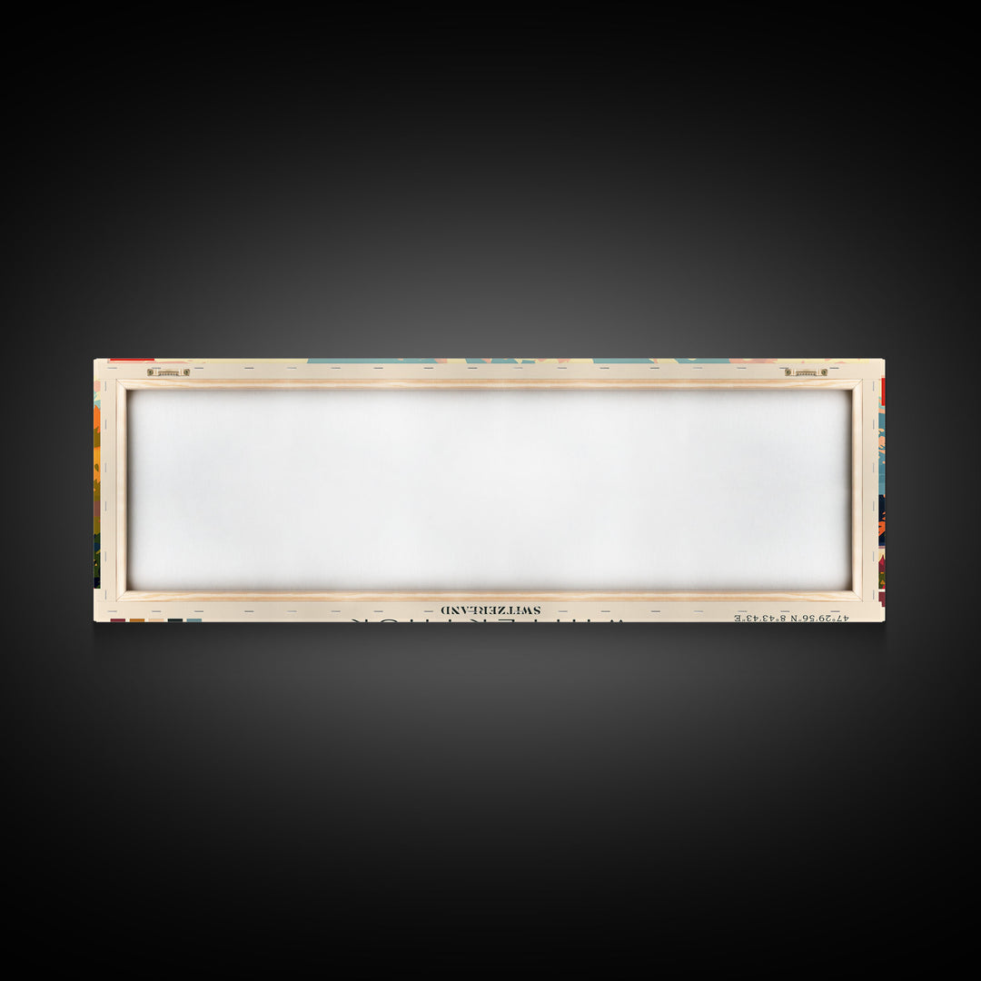 Winterthur Switzerland Travel Art, City Art, Framed Canvas Print or Metal Wall Art, Europe Travel Poster, Panoramic Wall Art, Extra Wide Wall Art