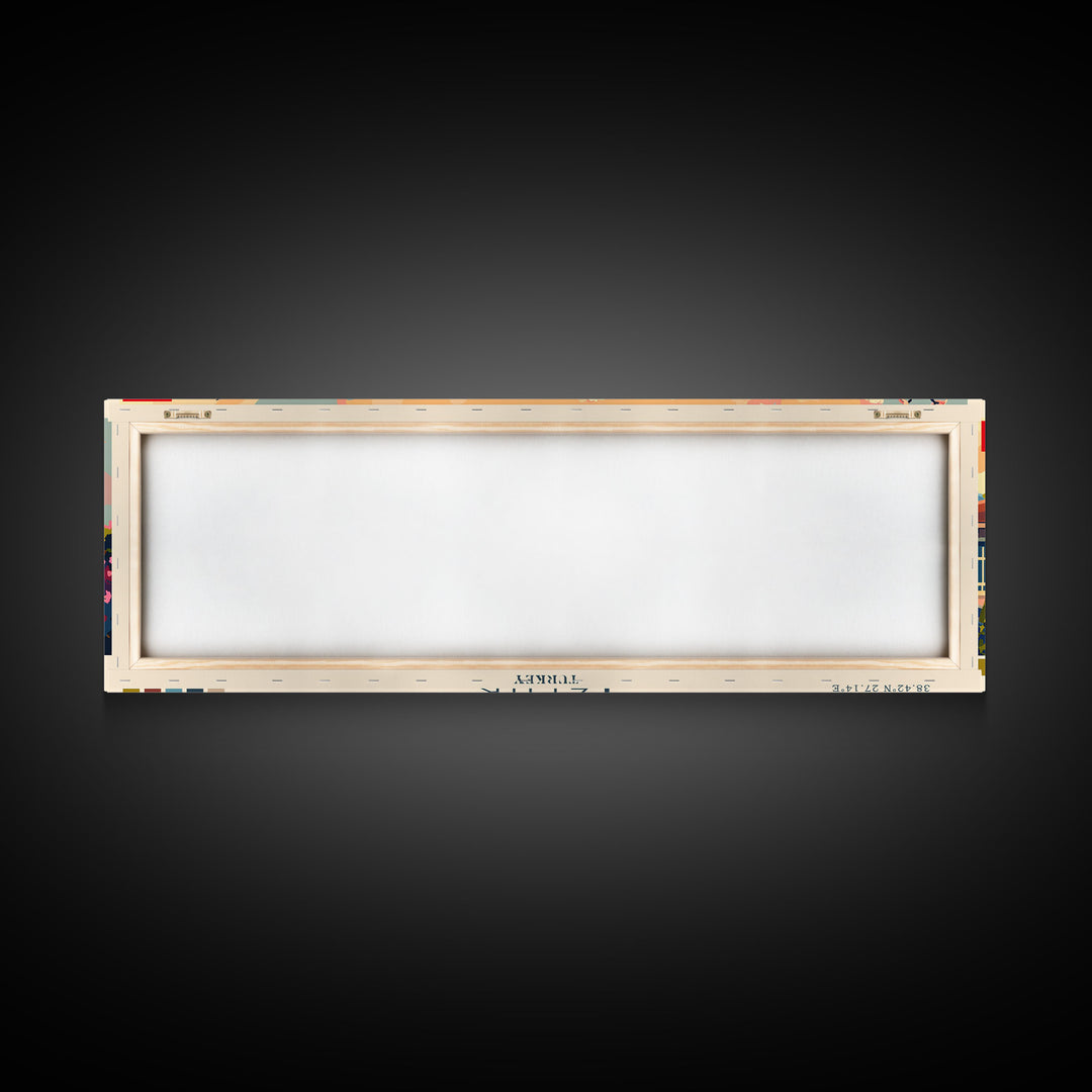 Izmir Turkey Travel Print Wall Art, Panoramic City Art, Travel Art, Wall Decor, Vacation Gift, Framed Canvas Print Or Metal Art