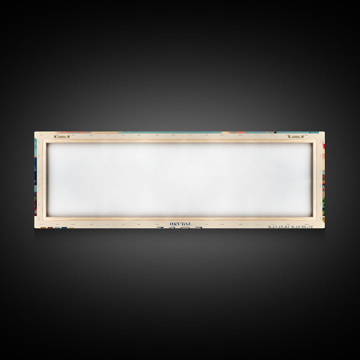 Łódź Poland Art, City Art, Framed Canvas Print or Metal Wall Art, Europe Travel Poster, Panoramic Wall Art, Extra Wide Wall Art