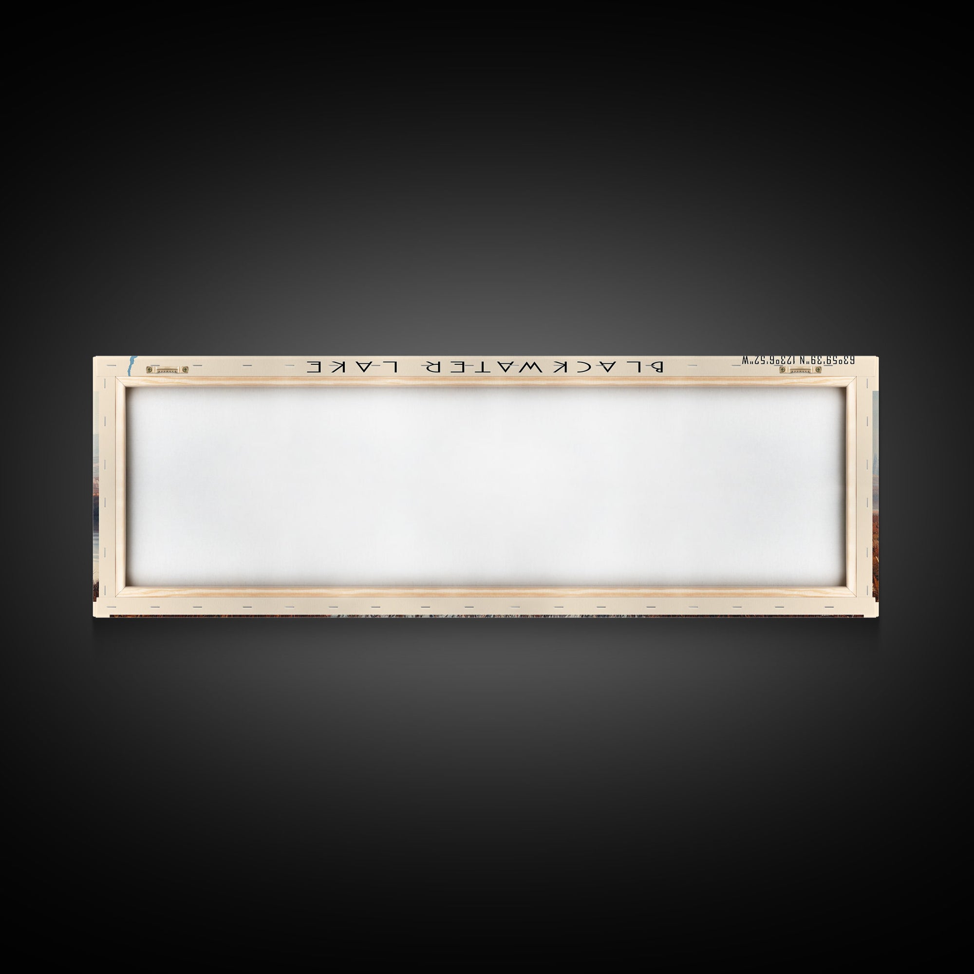 Blackwater Lake Framed Canvas Print, Lake House Decor, Panoramic Scenic View, Travel Poster, Minimalist Art, Lake Painting