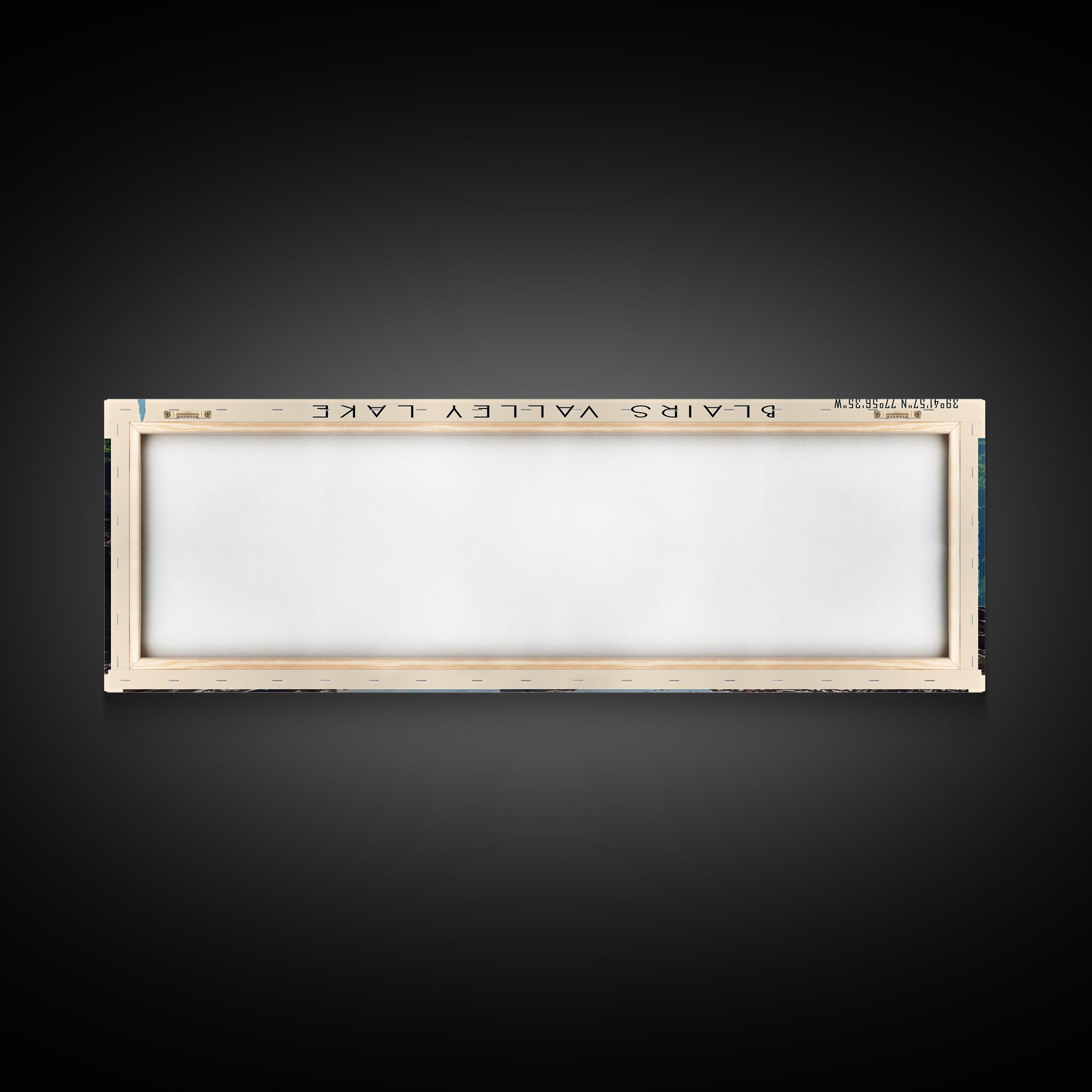 Blairs Valley Lake Maryland Framed Canvas Print, Panoramic Lake House Decor, Scenic View, Travel Poster, Rustic Art, Lake Painting