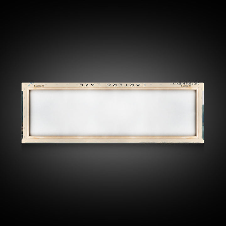 Carters Lake Georgia Framed Canvas Print, Panoramic Lake House Decor, Wall Art, Travel Poster, Rustic Lake Painting, Nature Art