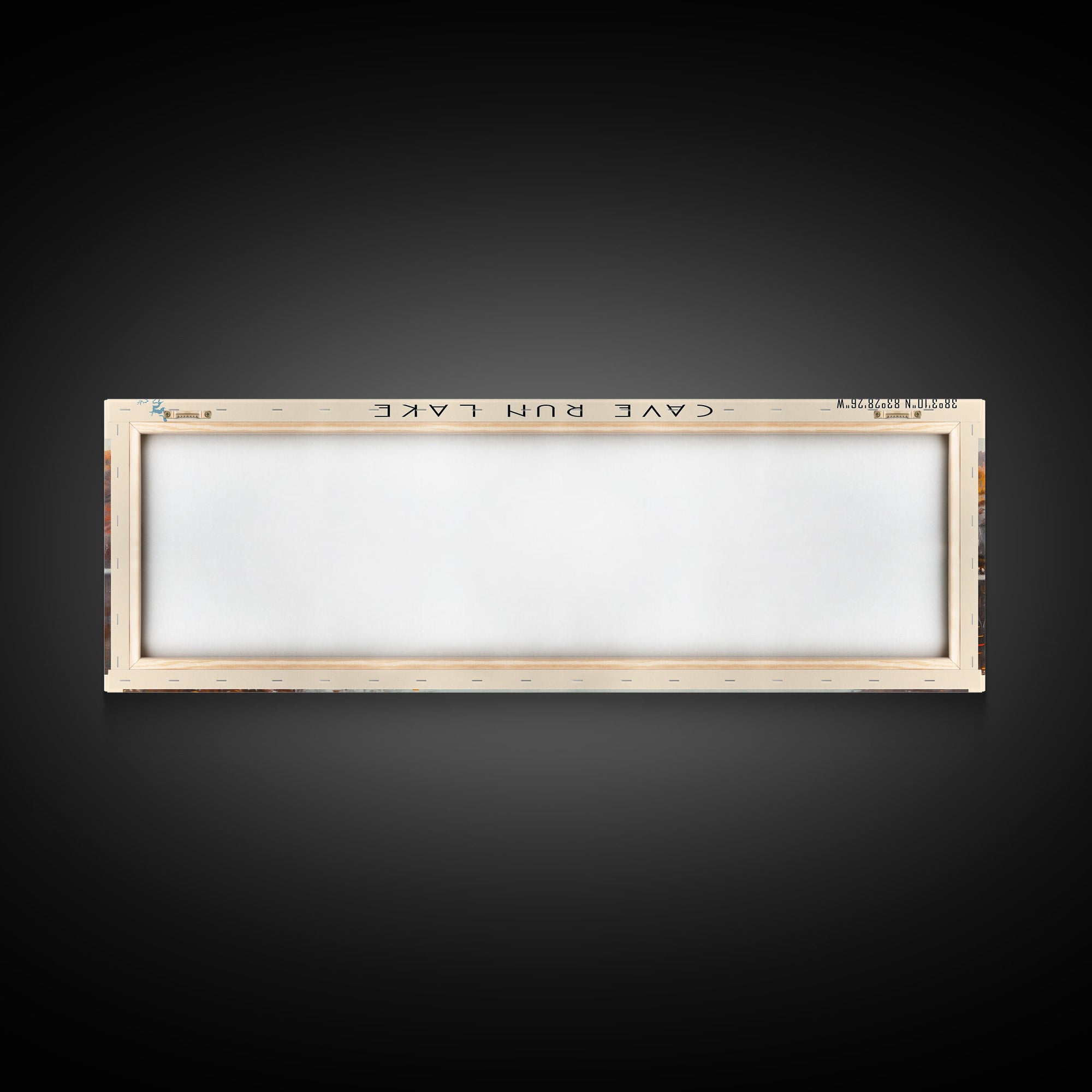 Cave Run Lake Kentucky Framed Canvas Print, Lake House Decor, Panoramic Wide Art, Travel Poster, Rustic Lake Painting, Nature Art