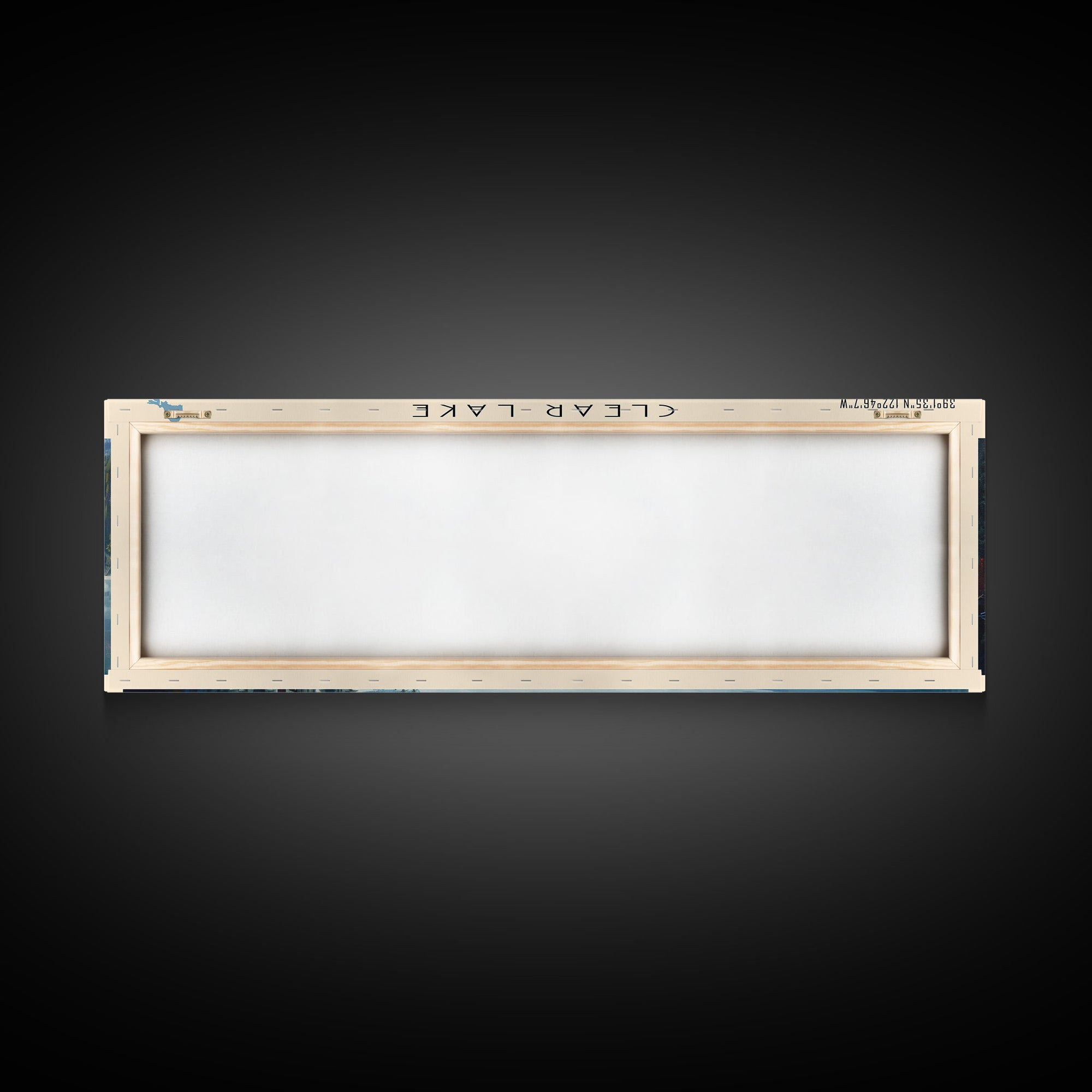 Clear Lake Framed Canvas Print, Lake House Art, Panoramic Wide Art, Travel Poster, Rustic Lake Painting, Home Decor