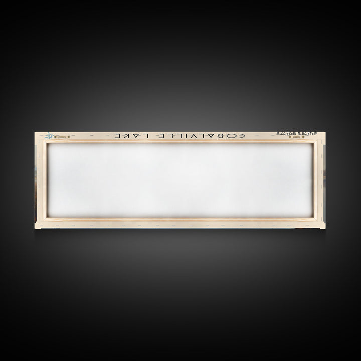 Conway Lake New Hampshire Framed Canvas Print, Lake House Decor, Panoramic Wide Art, Travel Poster, Rustic Lake Painting, Home Decor