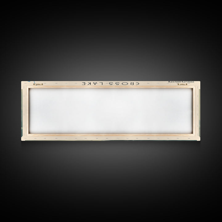 Crooked Lake Michigan Framed Canvas Print, Lake House Art, Panoramic Wall Art, Travel Poster, Minimalist Lake Painting, Home Decor