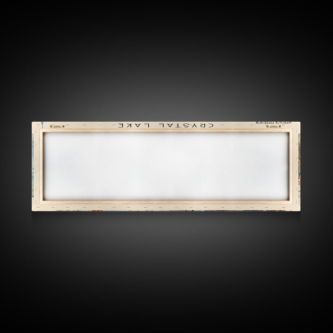 Cross Lake Louisiana Framed Canvas Print, Panoramic Lake House Decor, Wall Art, Travel Poster, Rustic Lake Painting, Nature Art
