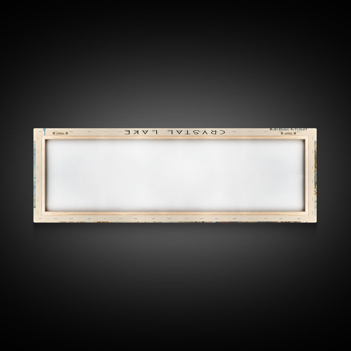Cross Lake Louisiana Framed Canvas Print, Panoramic Lake House Decor, Wall Art, Travel Poster, Rustic Lake Painting, Nature Art