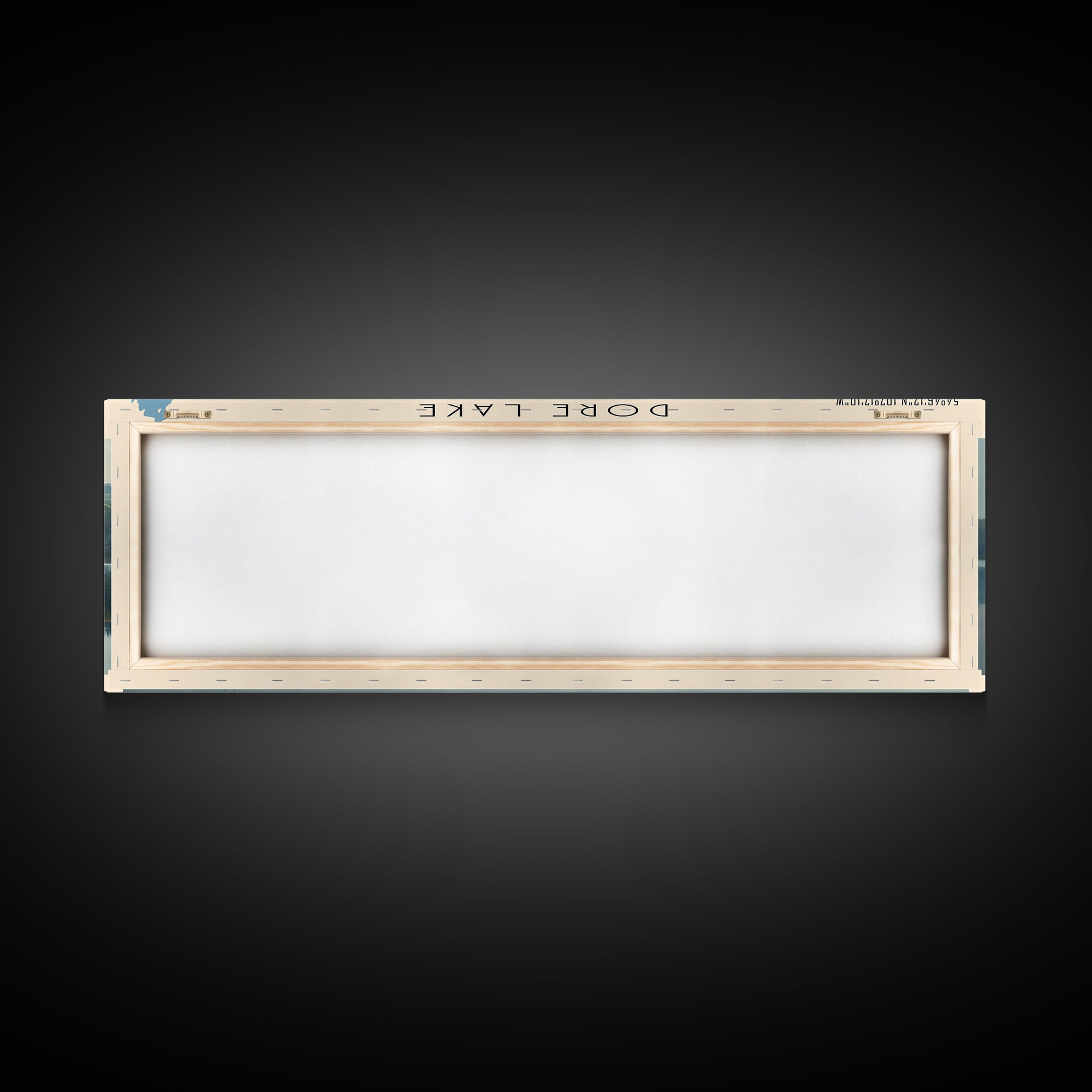 Dore Lake Framed Canvas Print, Lake House Decor, Panoramic Wall Art, Travel Poster, Rustic Lake Painting, Home Decor