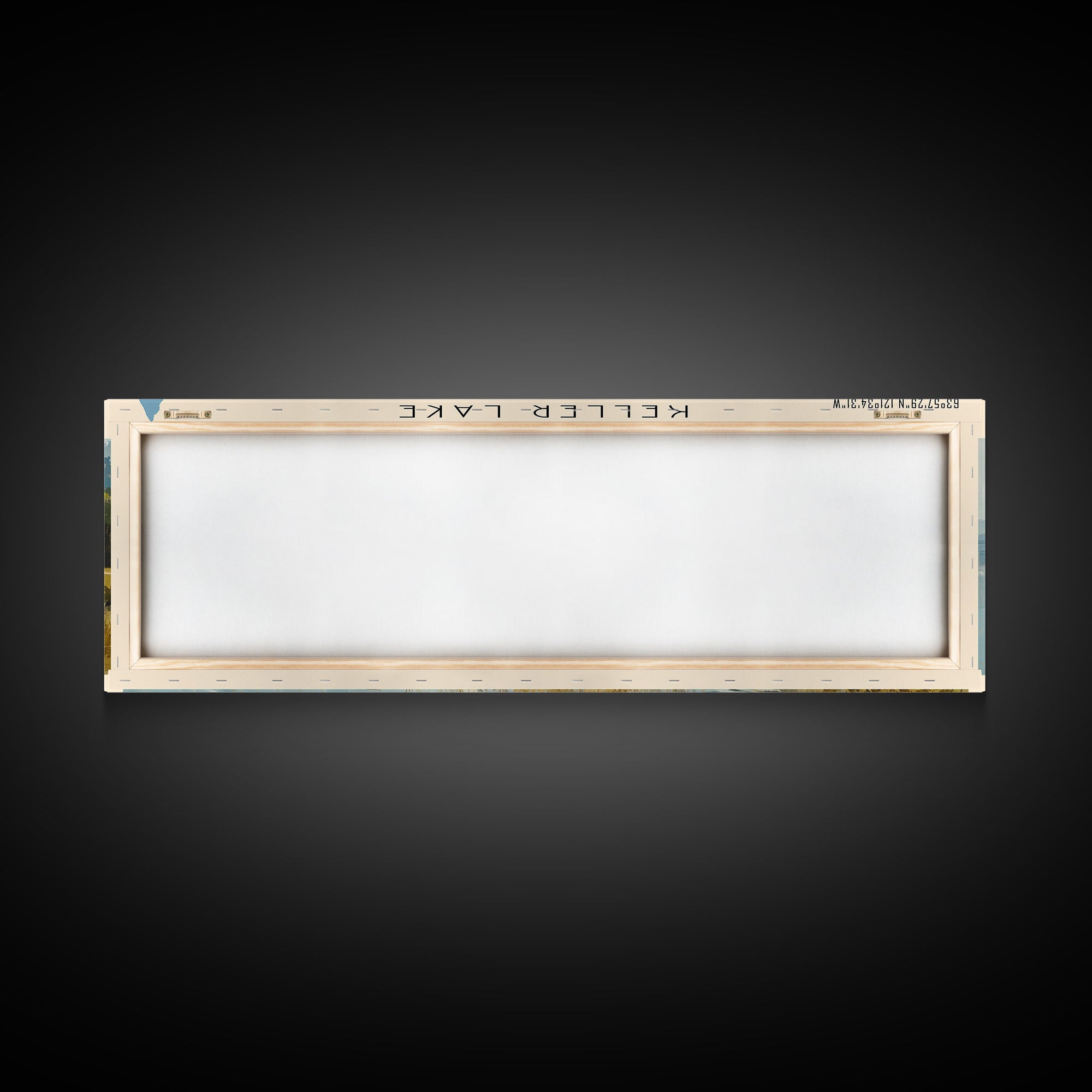 Keller Lake Framed Canvas Print, Panoramic Lake House Decor, Wall Art, Travel Poster, Scenic Lake Painting, Nature Art