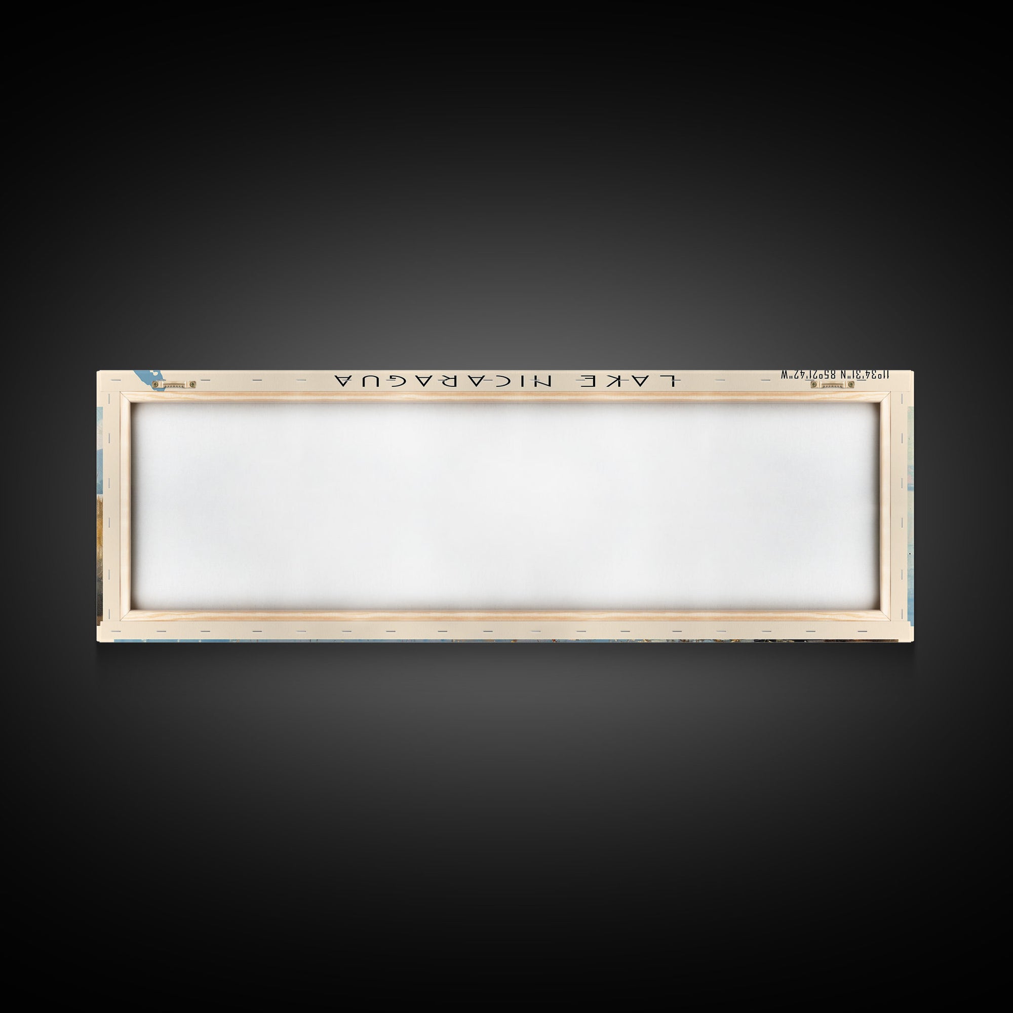 Lake Nicaragua Framed Canvas Print, Lake House Decor, Panoramic Wall Art, Travel Poster, Serene Landscape Painting, Rustic Art