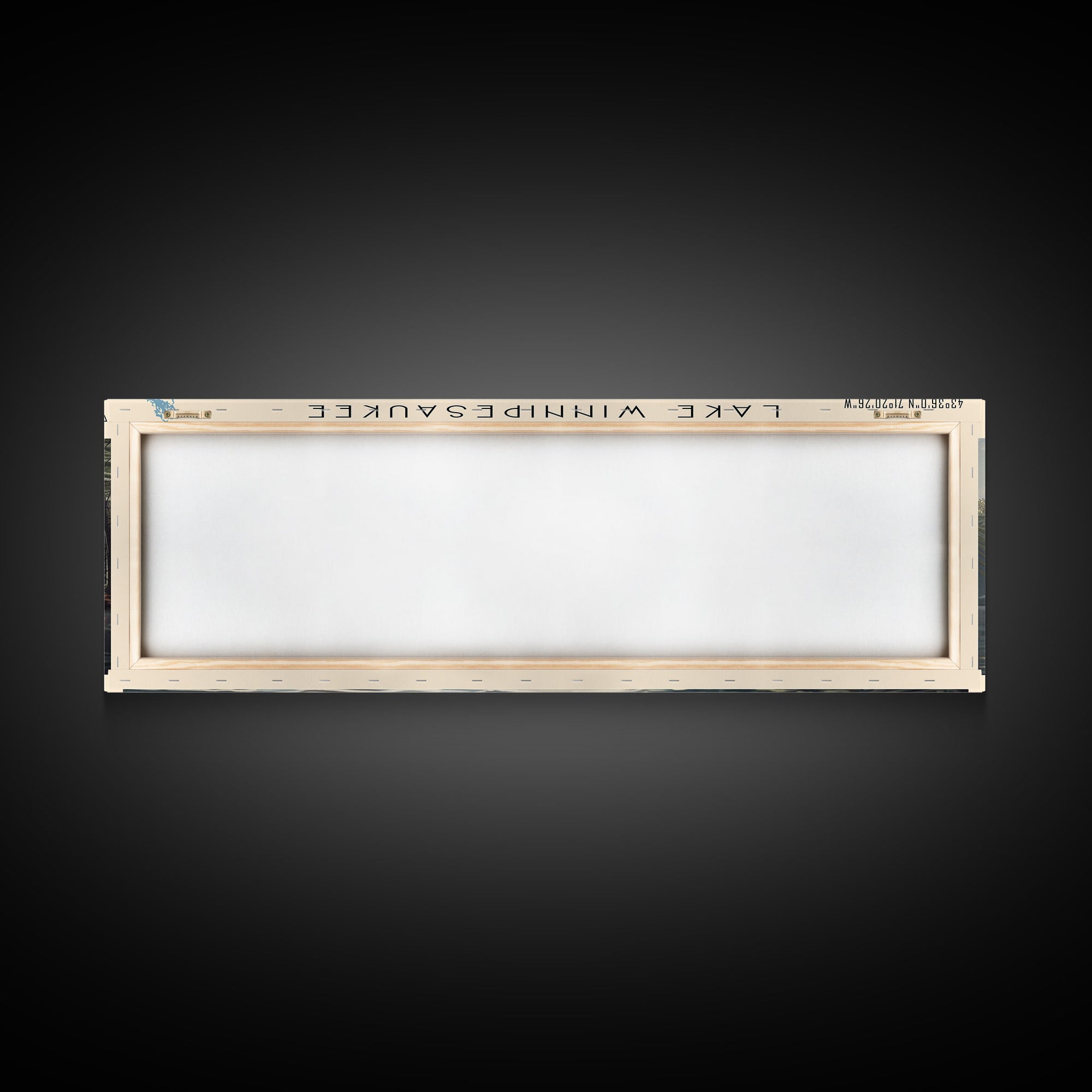 Lake Winnipesaukee Framed Canvas Print, Lake House Decor, Panoramic Wall Art, Travel Poster, Landscape Painting, Modern Art