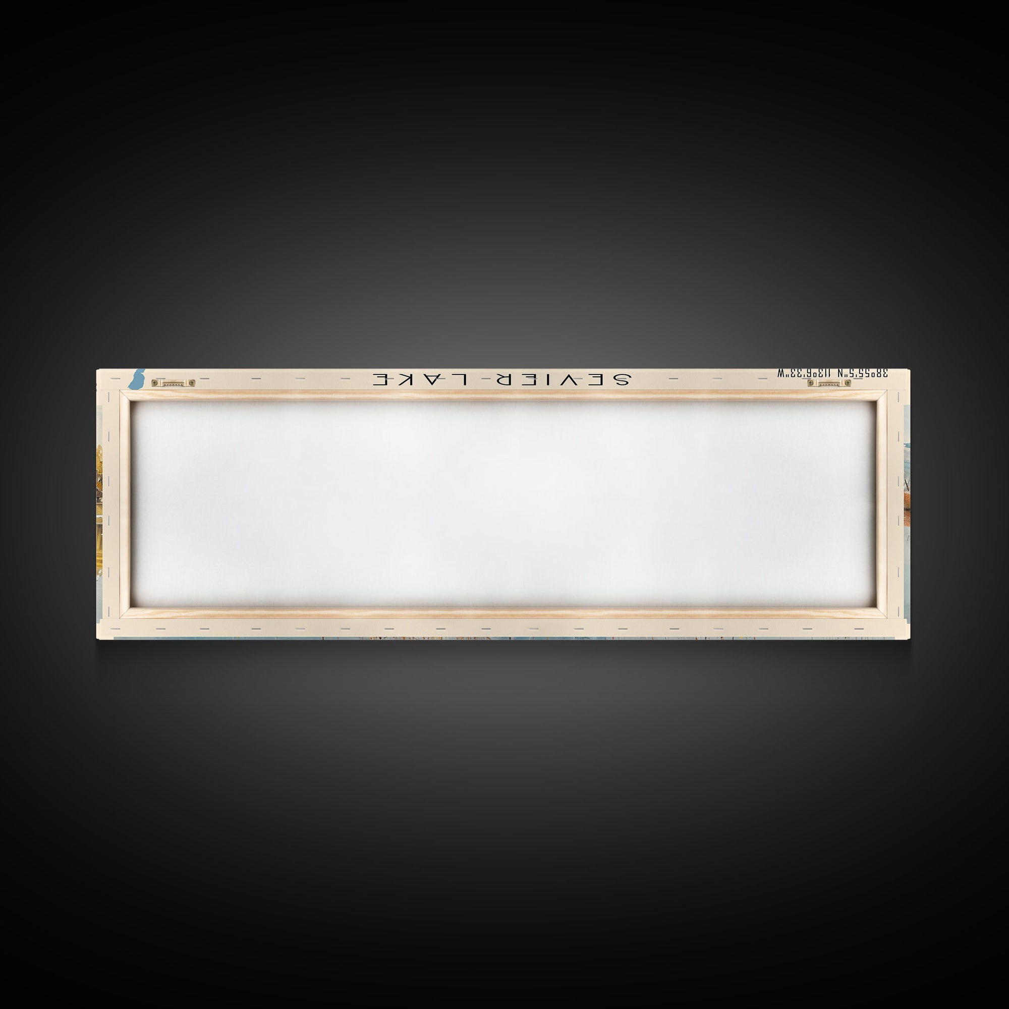 Sevier Lake Utah Panoramic Framed Canvas Print, Lake House Decor, Wall Art, Travel Poster, Tranquil Landscape, Modern Art