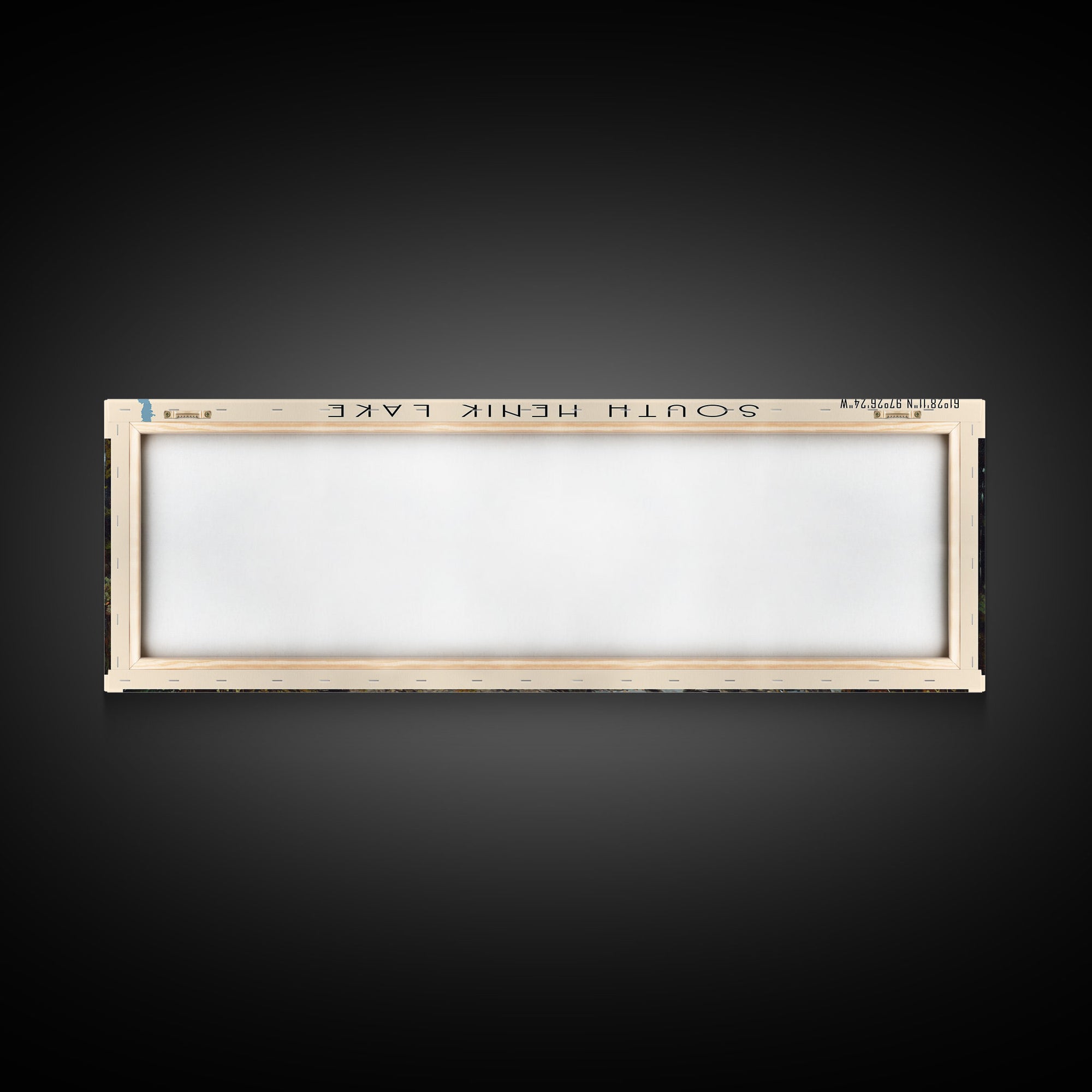 South Henik Lake Panoramic Framed Canvas Print, Lake House Decor, Wall Art, Travel Poster, Scenic Lake Painting, Living Room Decor