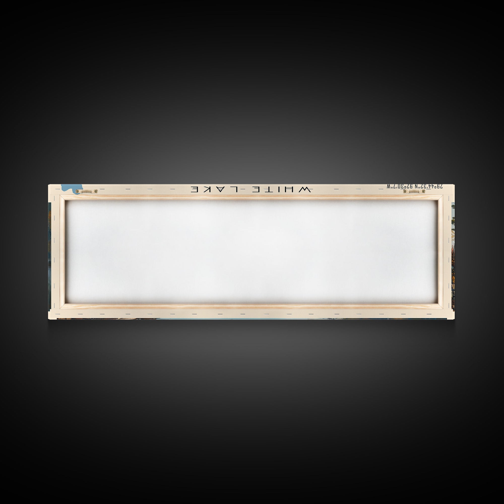White Lake Panoramic Wall Art, Framed Canvas Print, Lake House Decor, Travel Poster, Scenic Lake Scene, Living Room Art
