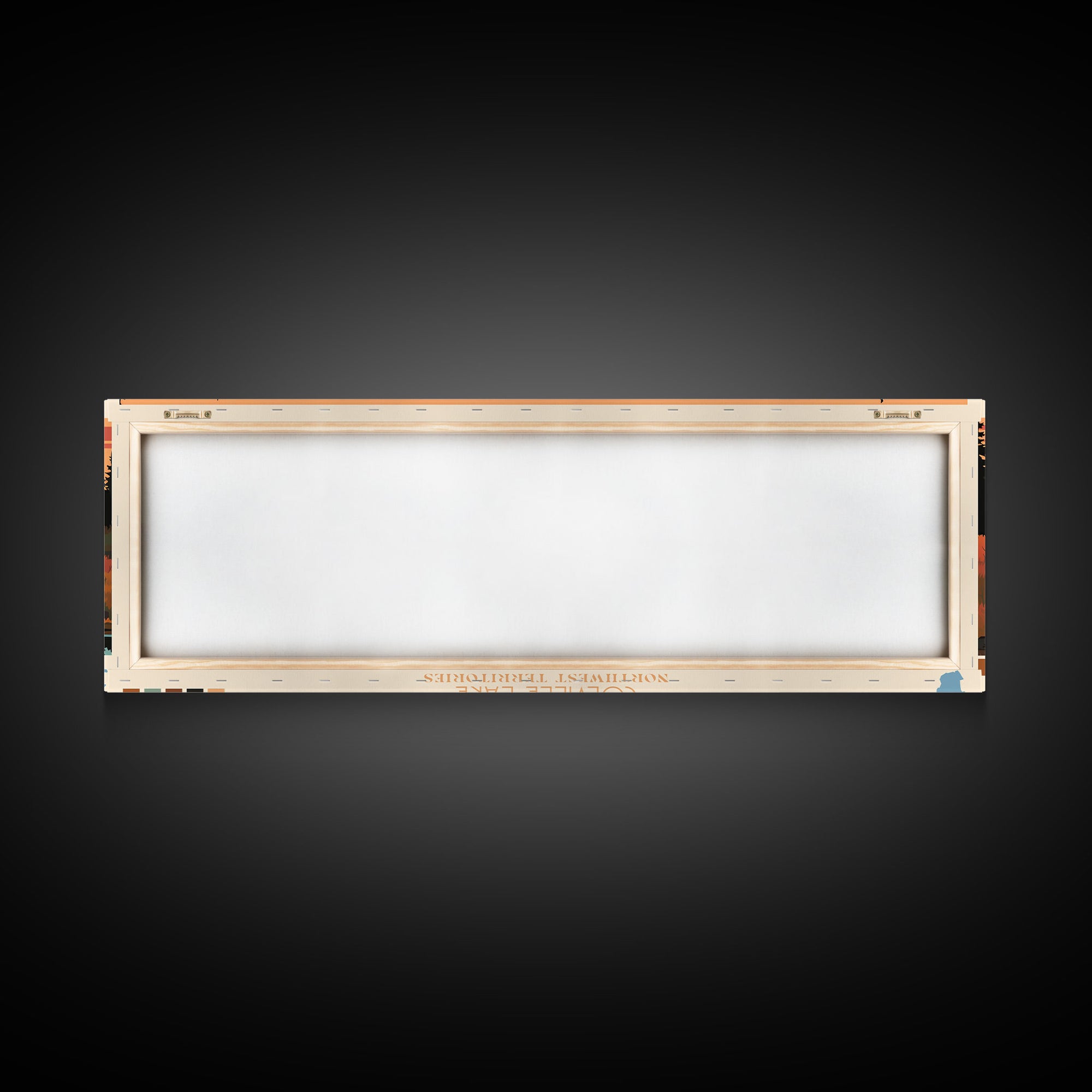 Colville Lake Northwest Territories Framed Canvas Print, Pop Art Panoramic Travel Poster, Bedroom Decor, Midcentury Modern, Wall Art, Scenic Lake House, Nature Art