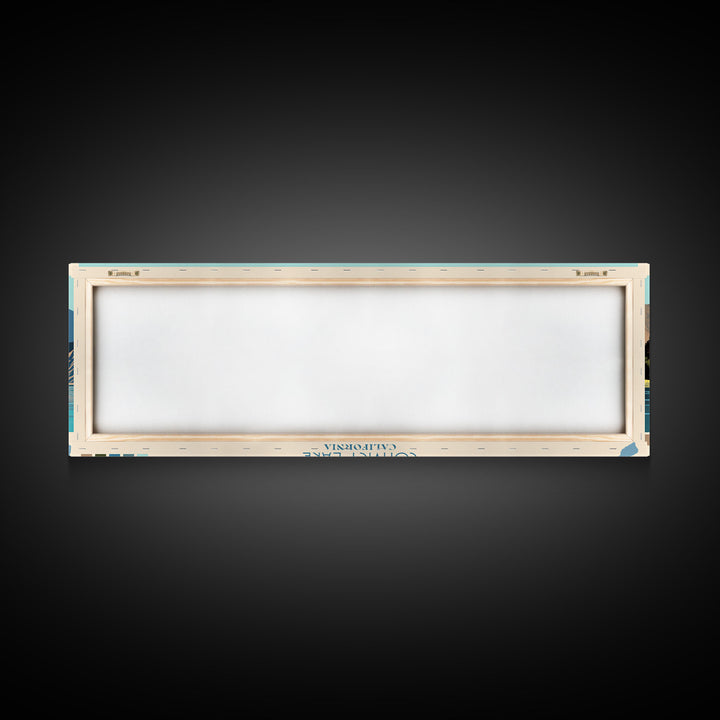 Convict Lake California Framed Canvas Print, Midcentury Modern Panoramic Wall Art, Living Room Decor, Pop Art, Travel Poster Art, Nature Art, Lake House Decor