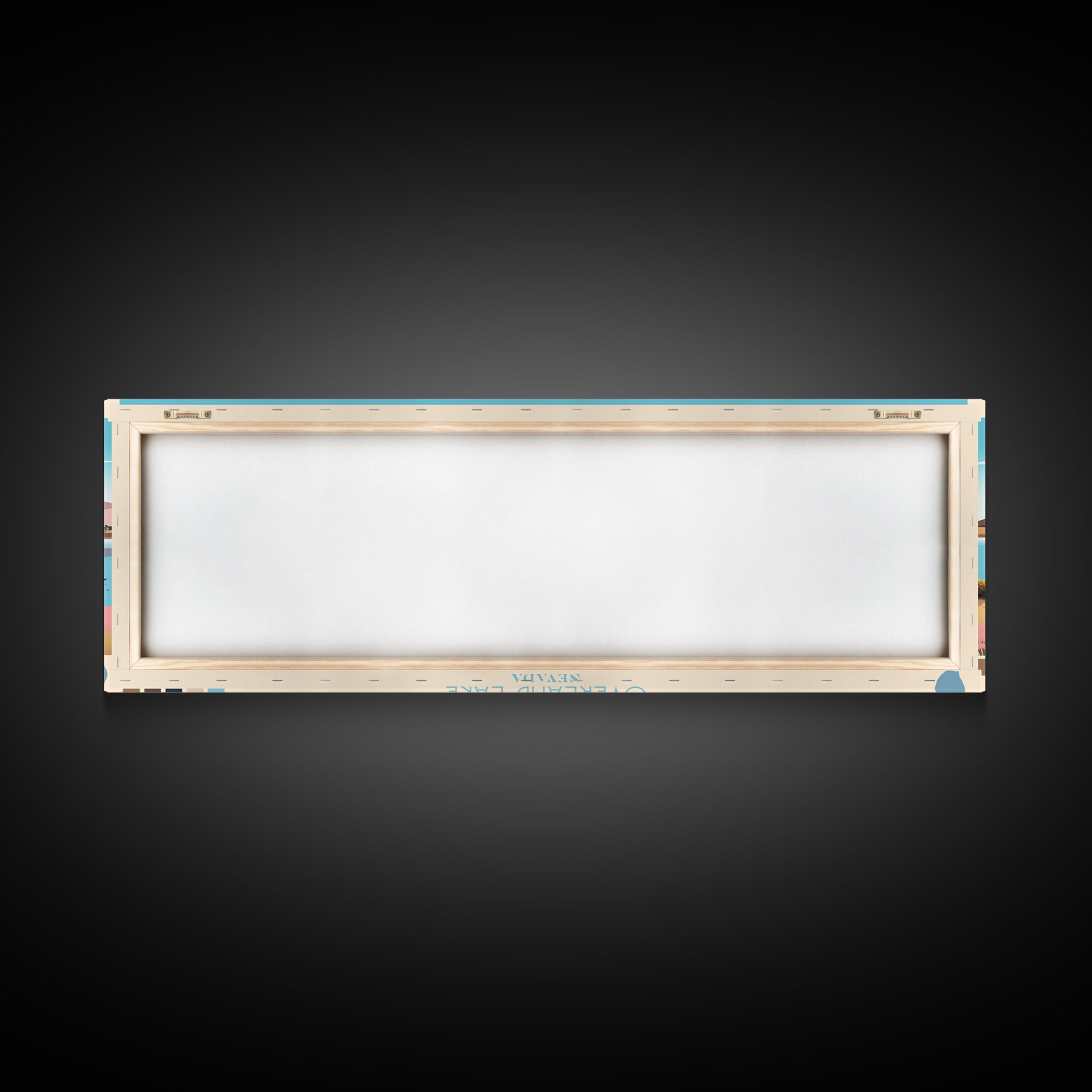 Overland Lake, Nevada Framed Canvas Print, Panoramic Wall Art, Midcentury Modern, Pop Art, Home Decor, Travel Poster, Bedroom Art