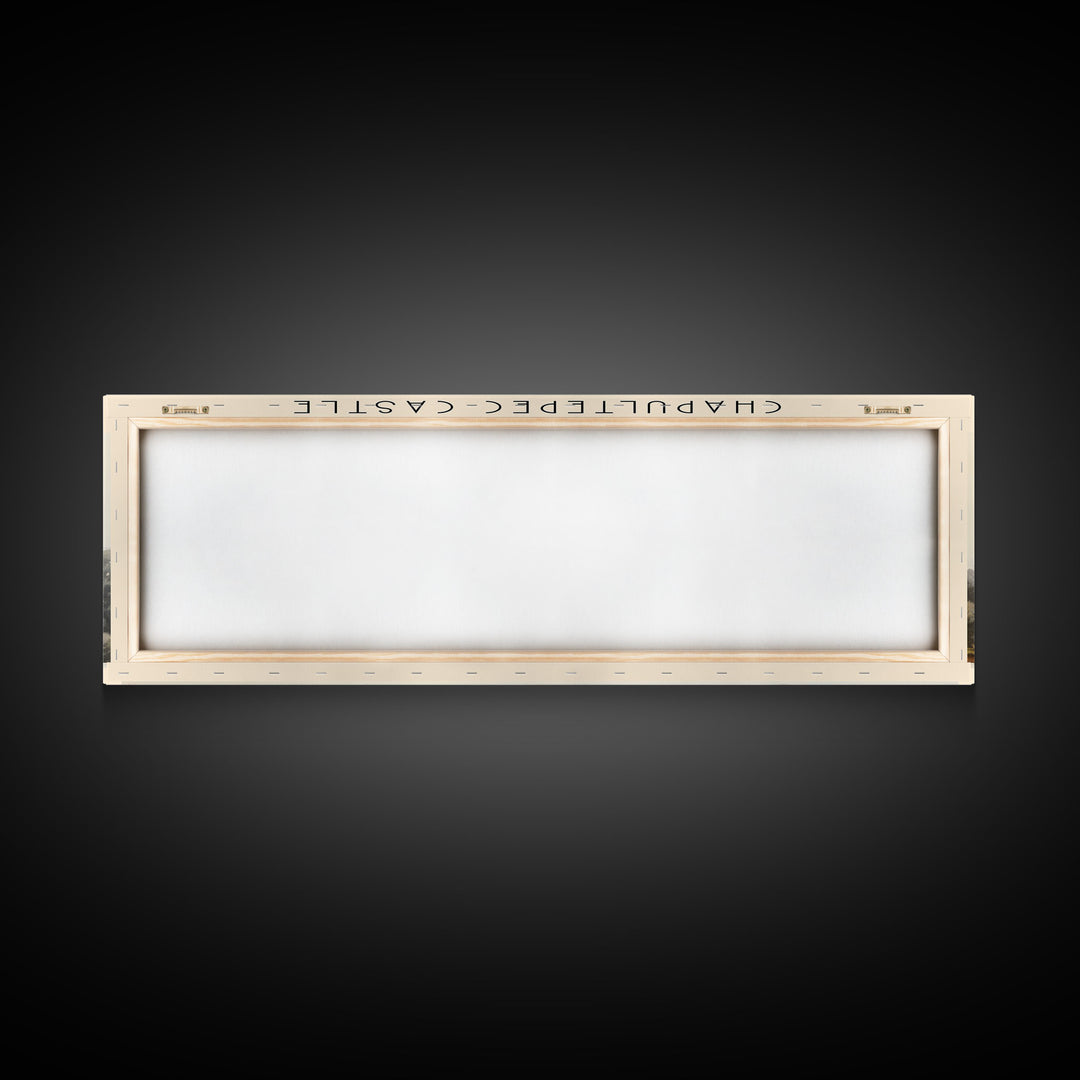 Chapultepec Castle Retro Style Travel Poster - Framed Canvas Print - COUNTRY Travel Decor | Vintage Style Home Decor - Travel Print - Wall Art