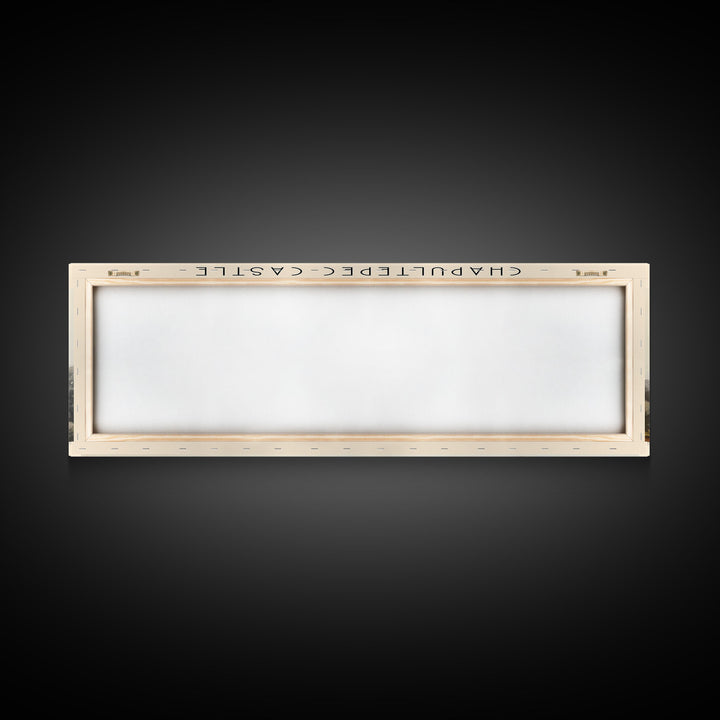 Chapultepec Castle Retro Style Travel Poster - Framed Canvas Print - COUNTRY Travel Decor | Vintage Style Home Decor - Travel Print - Wall Art