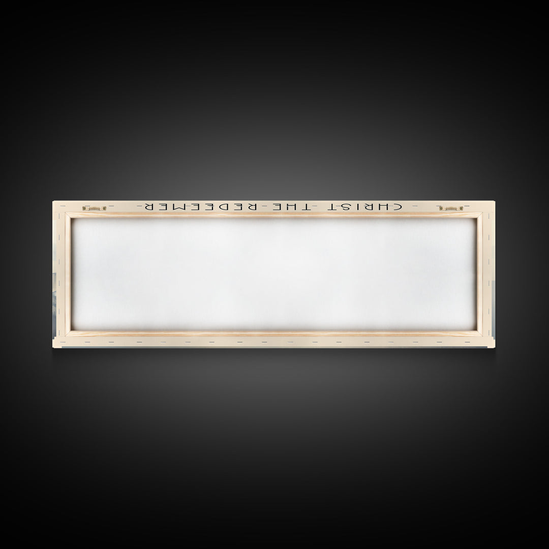 Christ the Redeemer Travel Art Framed Canvas Print, COUNTRY Wall Decor, Home Decor, Travel Poster, Vintage Wall Art, Watercolor Painting