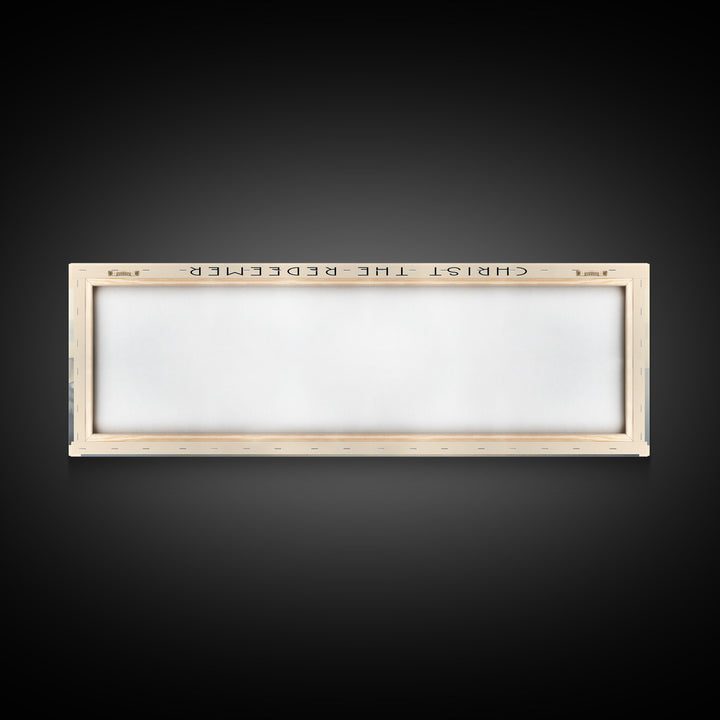 Christ the Redeemer Travel Art Framed Canvas Print, COUNTRY Wall Decor, Home Decor, Travel Poster, Vintage Wall Art, Watercolor Painting