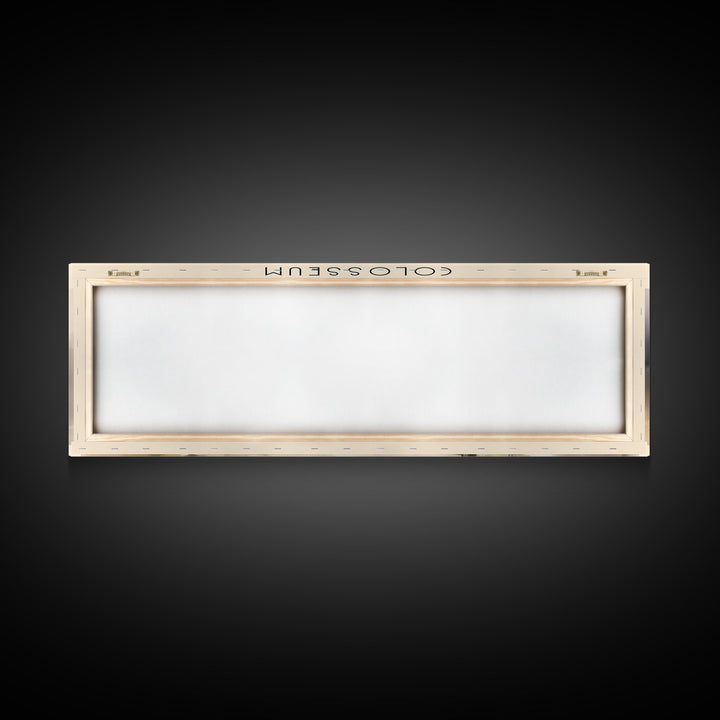 Colosseum Retro Style Travel Poster - Framed Canvas Print - COUNTRY Travel Decor | Vintage Style Home Decor - Travel Print - Wall Art