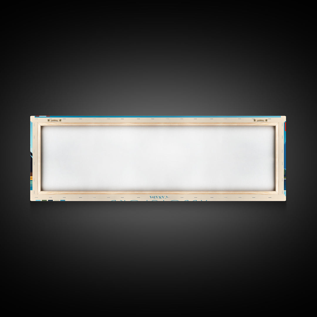 Panoramic Travel Poster Abbotsford, Canada Canvas Print, Abbotsford, Canada Painting, Canada Art, Abbotsford Travel Art, Guest Room Painting