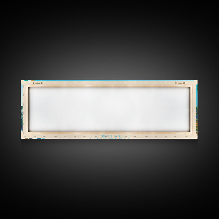 Abidjan, Ivory Coast Panoramic Travel Poster Canvas Print, Abidjan, Ivory Coast Painting, Ivory Coast Art, Abidjan Travel Art, Guest Room Painting