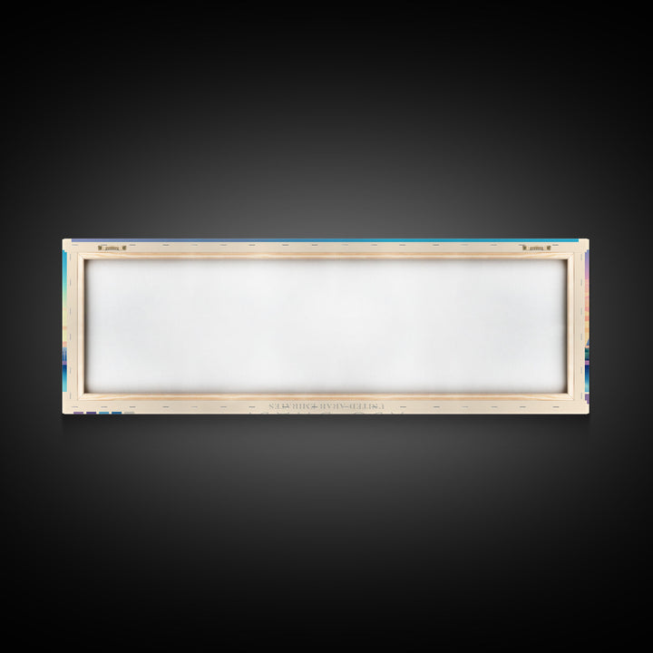 Abu Dhabi, United Arab Emirates Panoramic Travel Poster Canvas Print, Abu Dhabi, United Arab Emirates Painting, United Arab Emirates Art, Abu Dhabi Travel Art, Living Room Painting