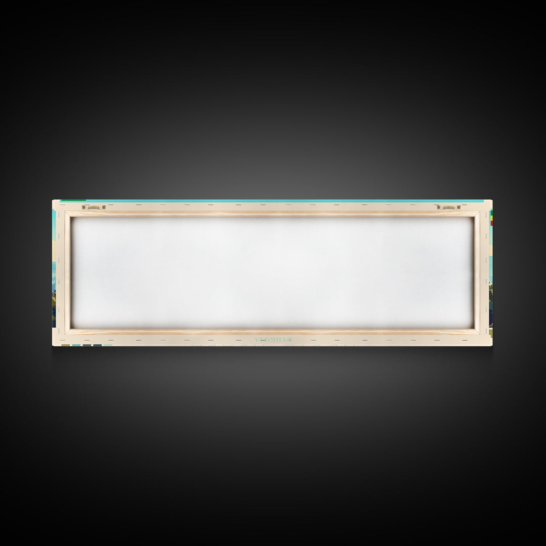 Panoramic Travel Poster Addis Ababa, Ethiopia Canvas Print, Addis Ababa, Ethiopia Painting, Ethiopia Art, Addis Ababa Travel Art, Guest Room Painting