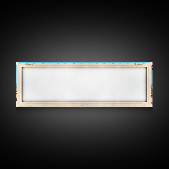 Algiers, Algeria Panoramic Travel Poster Canvas Print, Algiers, Algeria Painting, Algeria Art, Algiers Travel Art, Guest Room Painting