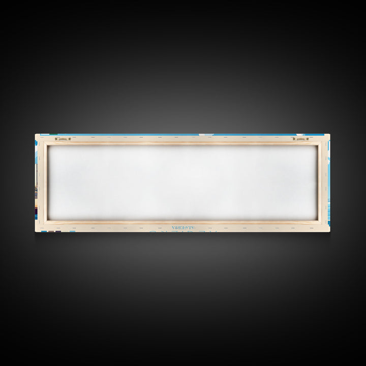 Panoramic Travel Poster al-Mansura, Egypt Canvas Print, al-Mansura, Egypt Painting, Egypt Art, al-Mansura Travel Art, Guest Room Painting