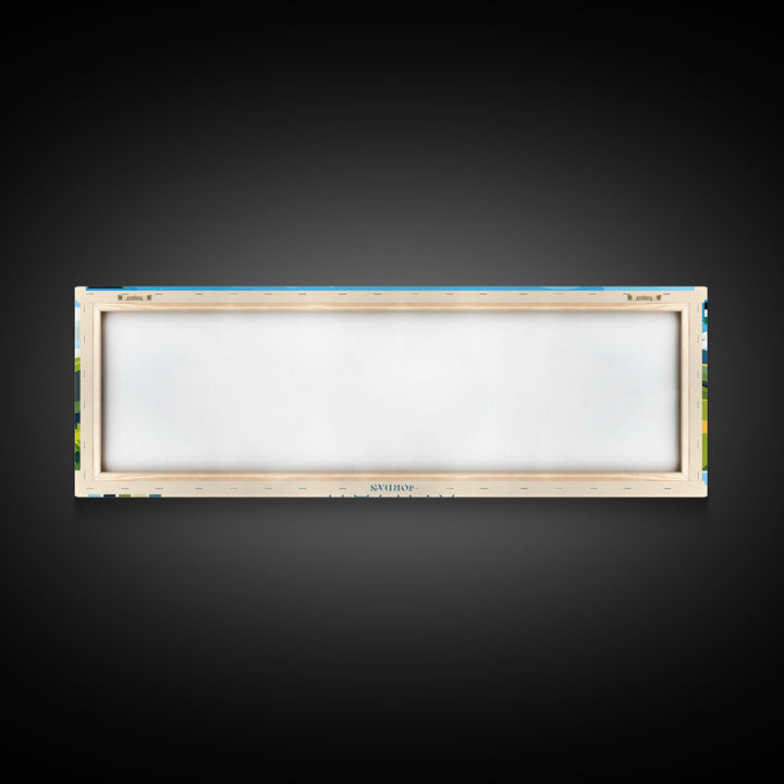 Amman, Jordan Panoramic Travel Poster Canvas Print, Amman, Jordan Painting, Jordan Art, Amman Travel Art, Living Room Painting