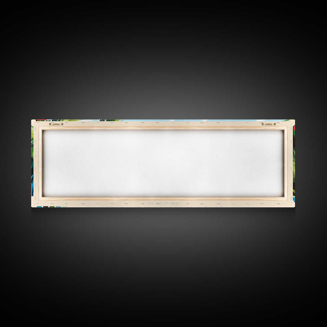 Antananarivo, Madagascar Panoramic Travel Poster Canvas Print, Antananarivo, Madagascar Painting, Madagascar Art, Antananarivo Panoramic Travel Art, Travel Painting