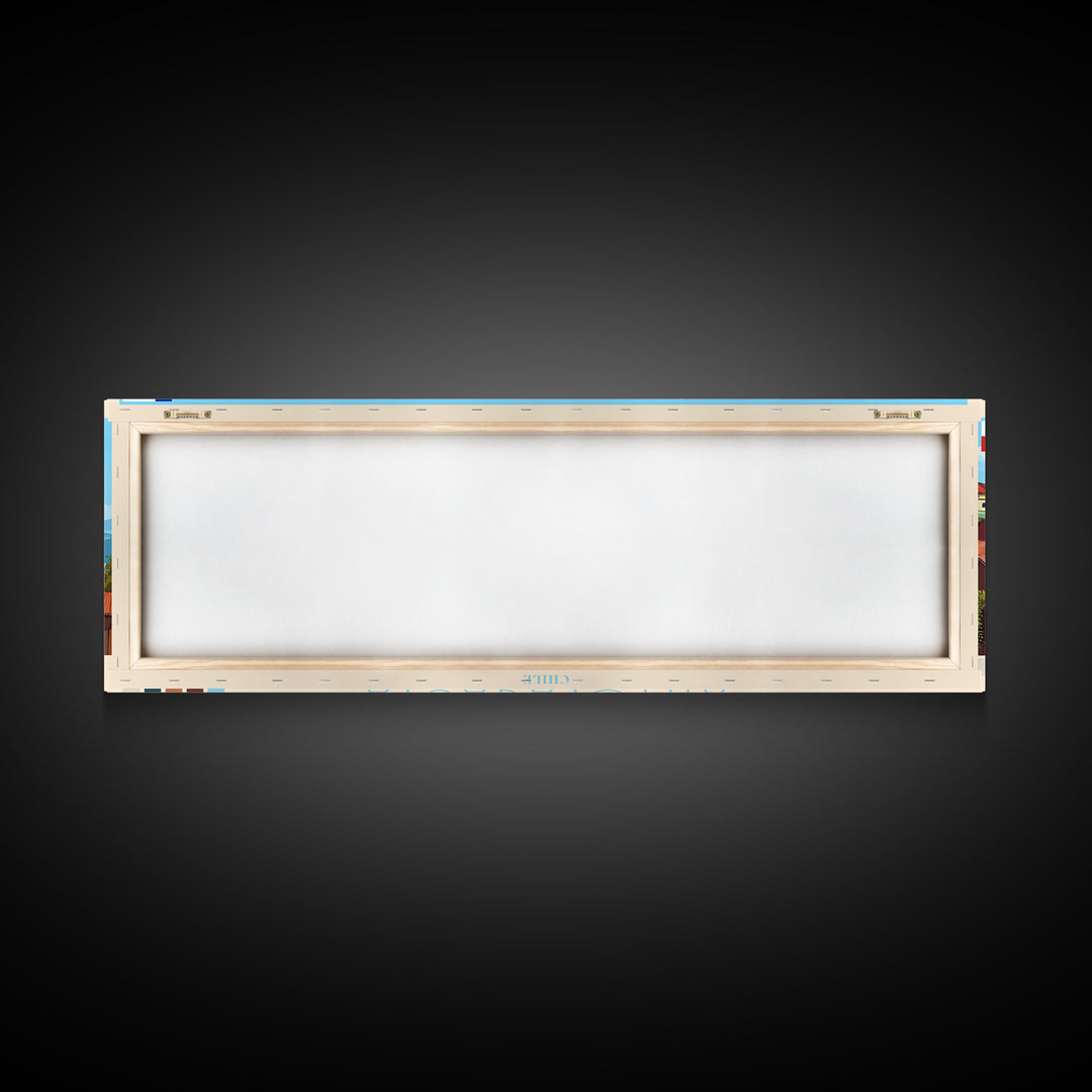 Antofagasta, Chile Panoramic Travel Poster Canvas Print, Antofagasta, Chile Painting, Chile Art, Antofagasta Travel Art, Guest Room Painting