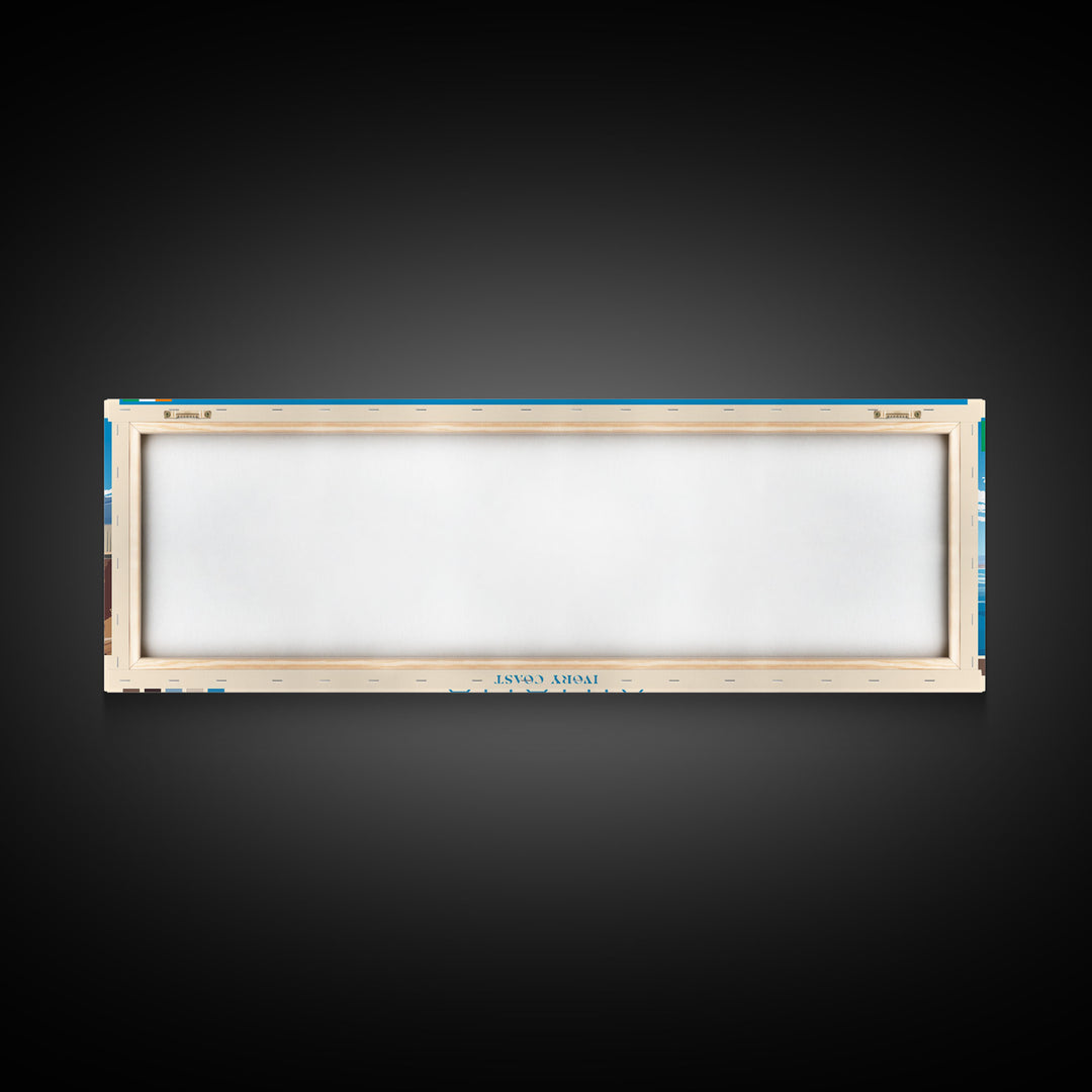 Panoramic Travel Poster Anyama, Ivory Coast Canvas Print, Anyama, Ivory Coast Painting, Ivory Coast Art, Anyama Travel Art, Guest Room Painting