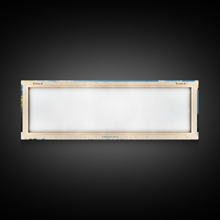 Armenia, Colombia Panoramic Travel Poster Canvas Print, Armenia, Colombia Painting, Colombia Art, Armenia Panoramic Travel Art, Travel Painting