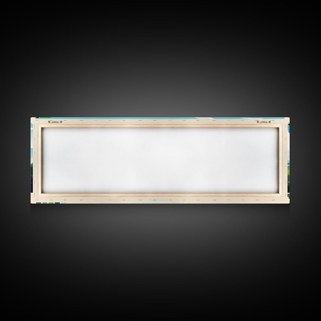 Arusha, Tanzania Panoramic Travel Poster Canvas Print, Arusha, Tanzania Painting, Tanzania Art, Arusha Travel Art, Guest Room Painting