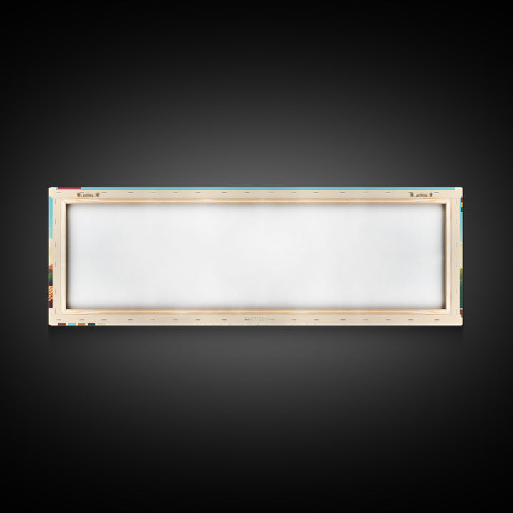 Panoramic Travel Poster Ashaiman, Ghana Canvas Print, Ashaiman, Ghana Painting, Ghana Art, Ashaiman Travel Art, Guest Room Painting