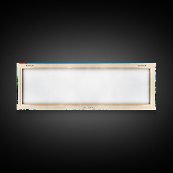 Asuncion, Paraguay Panoramic Travel Poster Canvas Print, Asuncion, Paraguay Painting, Paraguay Art, Asuncion Travel Art, Living Room Painting