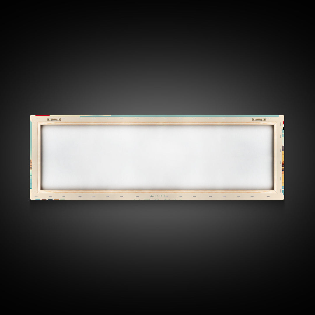 Aswan, Egypt Travel Poster Panoramic Canvas Print, Aswan, Egypt Painting, Egypt Art, Aswan Travel Art, Guest Room Painting