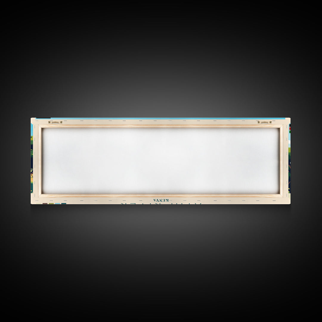 Athi River, Kenya Panoramic Travel Poster Canvas Print, Athi River, Kenya Painting, Kenya Art, Athi River Panoramic Travel Art, Travel Painting