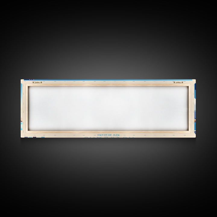 Auckland, New Zealand Panoramic Travel Poster Canvas Print, Auckland, New Zealand Painting, New Zealand Art, Auckland Travel Art, Guest Room Painting