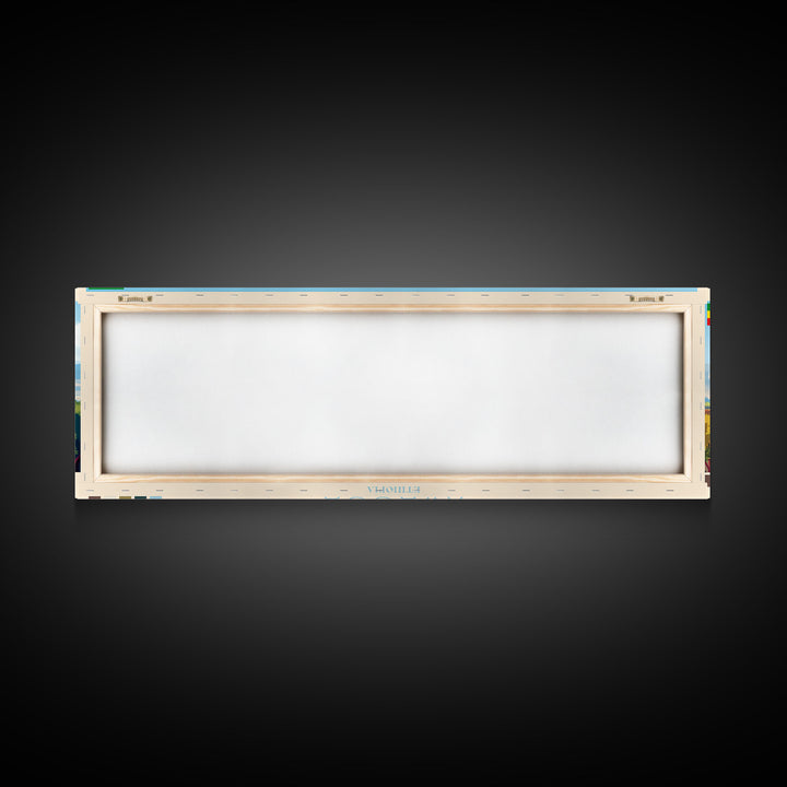 Panoramic Travel Poster Awassa, Ethiopia Canvas Print, Awassa, Ethiopia Painting, Ethiopia Art, Awassa Travel Art, Guest Room Painting