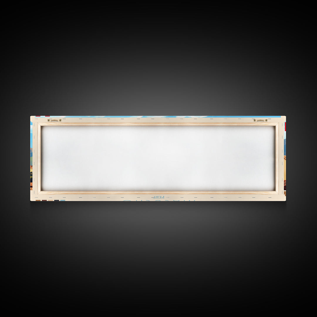 Ayacucho, Peru Panoramic Travel Poster Canvas Print, Ayacucho, Peru Painting, Peru Art, Ayacucho Travel Art, Guest Room Painting