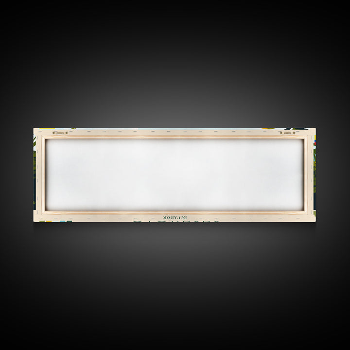 Babahoyo, Ecuador Travel Poster Panoramic Canvas Print, Babahoyo, Ecuador Painting, Ecuador Art, Babahoyo Travel Art, Guest Room Painting