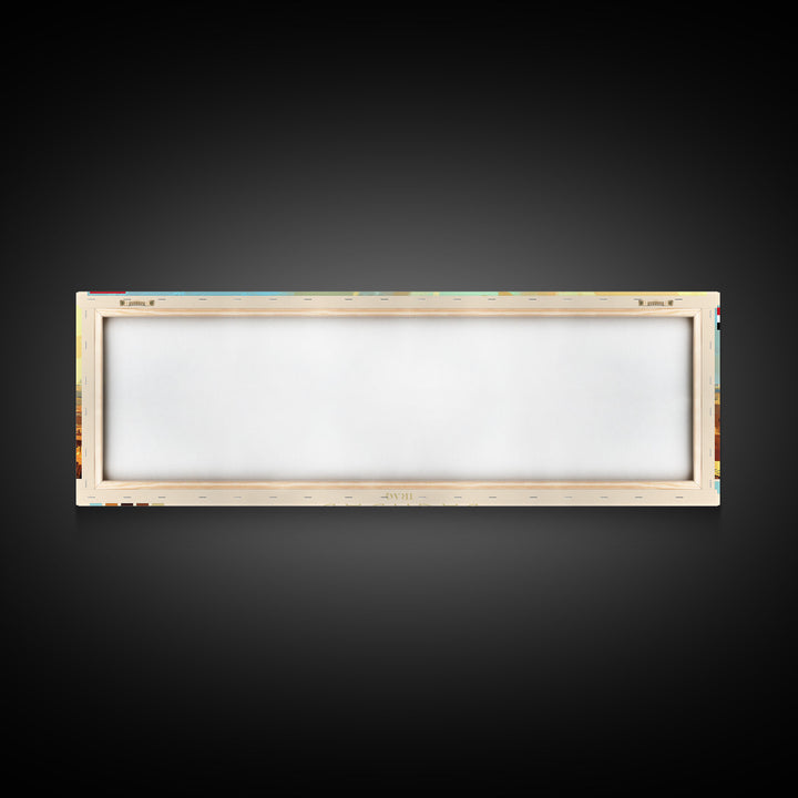 Baghdad, Iraq Panoramic Travel Poster Canvas Print, Baghdad, Iraq Painting, Iraq Art, Baghdad Panoramic Travel Art, Travel Painting